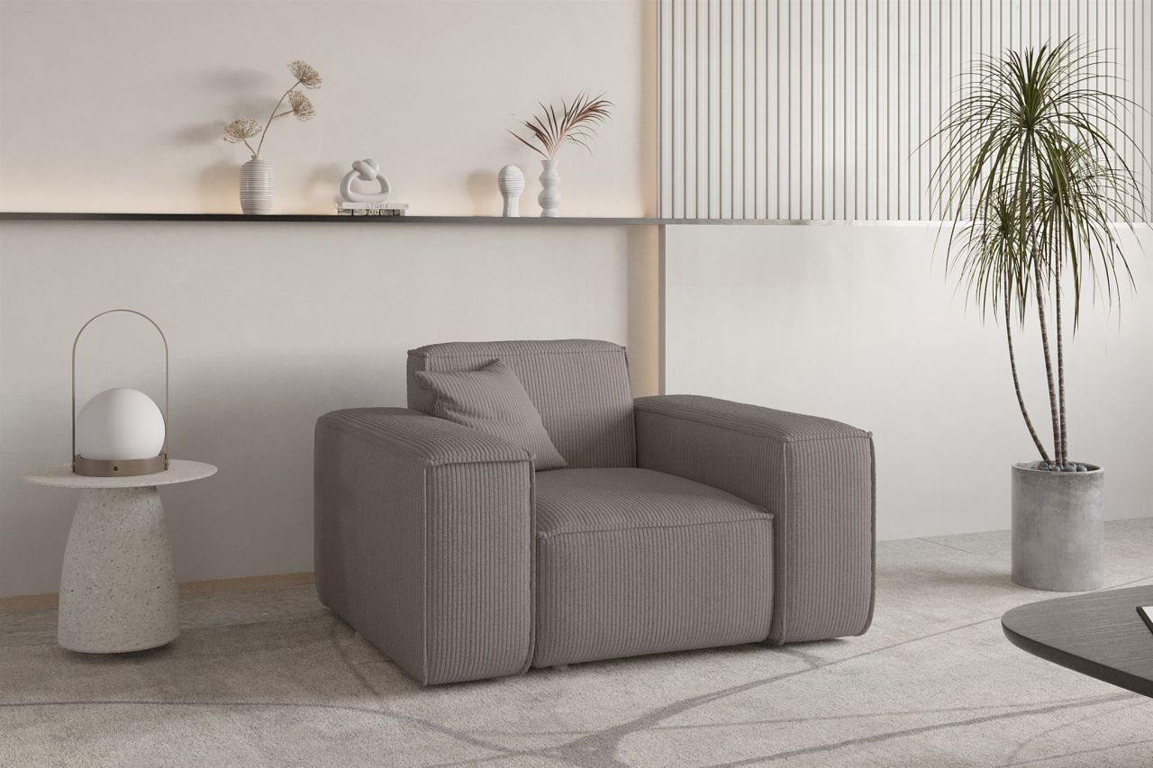 Sessel Designersessel CELES PREMIUM in Stoff Scala Taupe