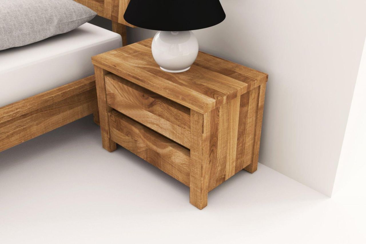 Nachtkommode Nachtschrank MAISON Eiche massiv 51x37x30 cm