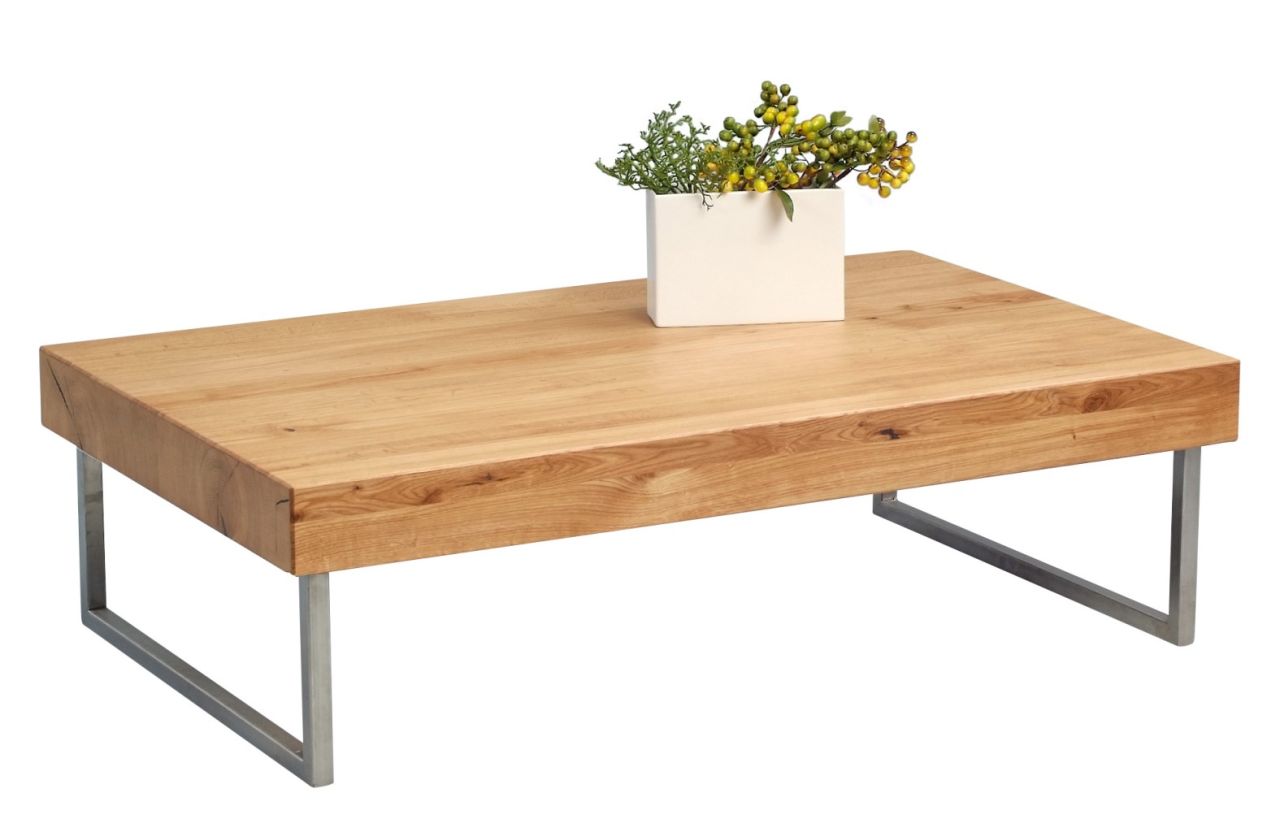 Couchtisch Beistelltisch - Inge 1 -Wildeiche Massiv 120x75 cm