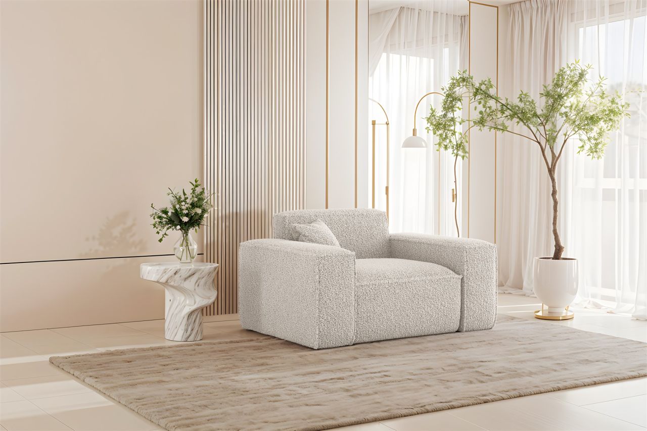 Sessel Designersessel CELES PREMIUM in Stoff Sven Altweiß