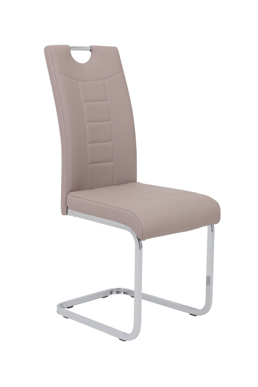 Esszimmerstühle Stuhl Freischwinger 4er Set RUBEN Cappuccino