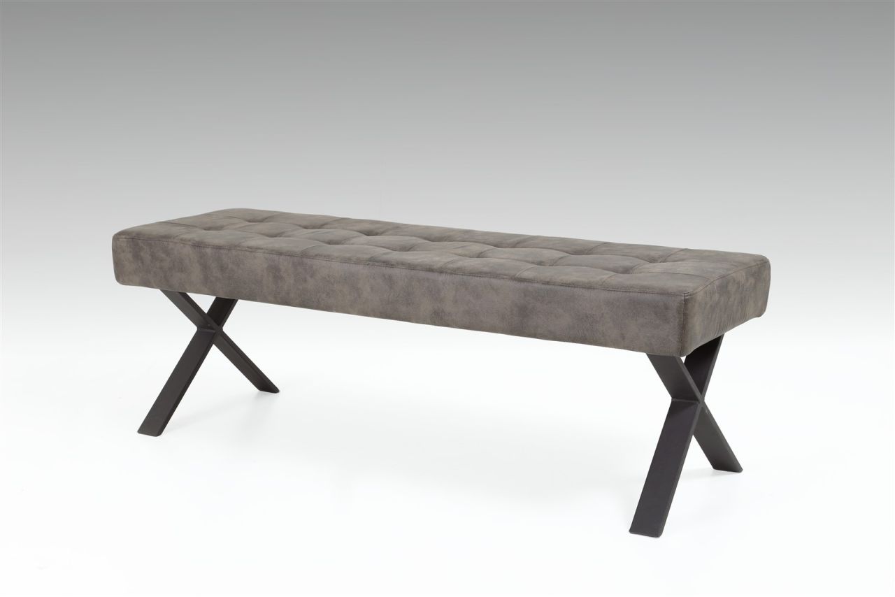 Sitzbank Polsterbank - David L - Kunstleder Vintage Braun 140 x 45 cm