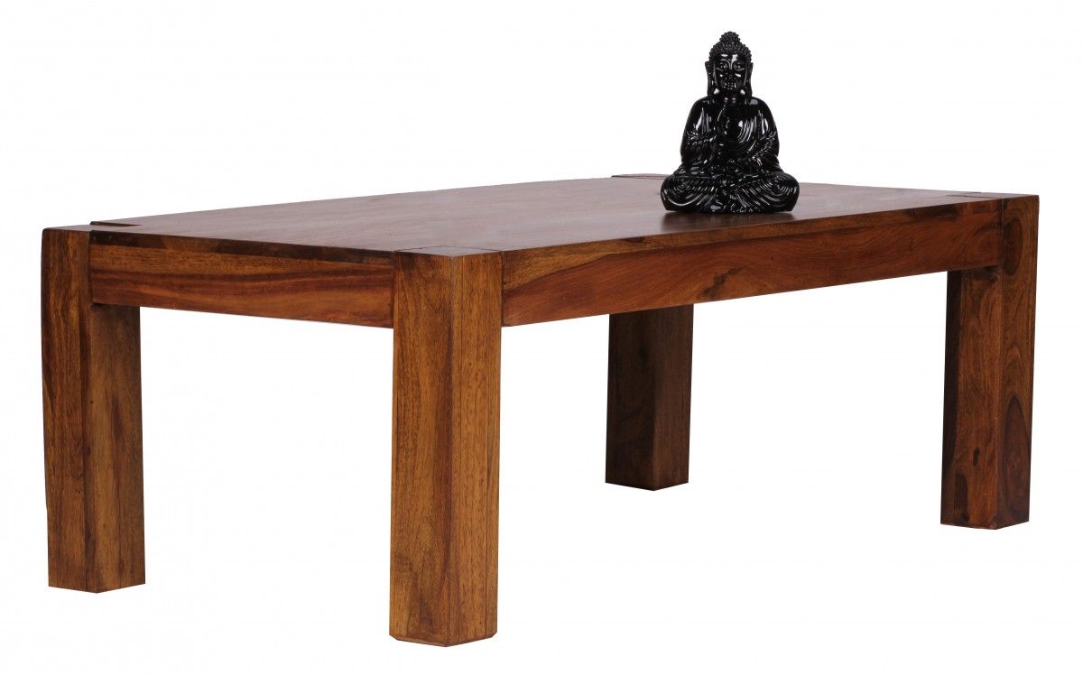 Couchtisch Massivholztisch AMAR 110x60 cm Holz Sheesham Landhaus-Stil