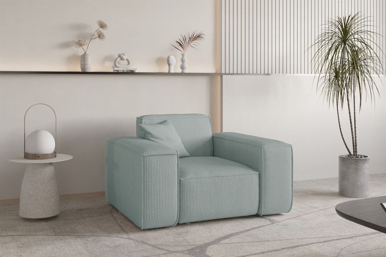 Sessel Designersessel CELES PREMIUM in Stoff Scala Saphirblau