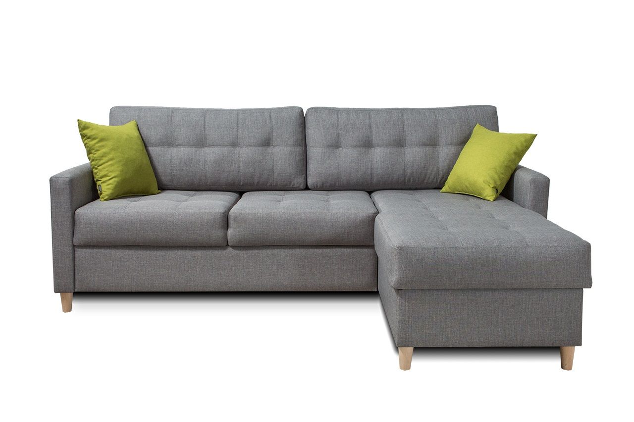 Ecksofa Schlafsofa MOLDE Webstoff (LUX) Ottomane Rechts