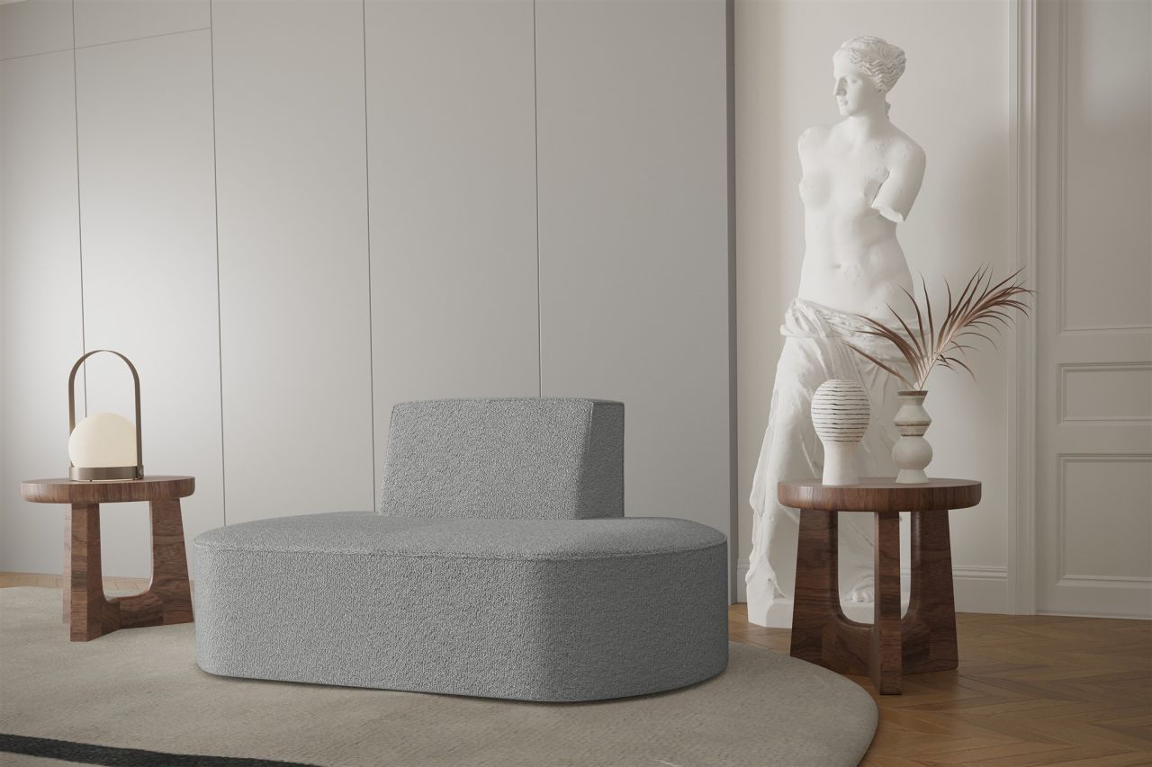 Sessel Designersessel MILOT in Stoff Ascot Bukla Grau