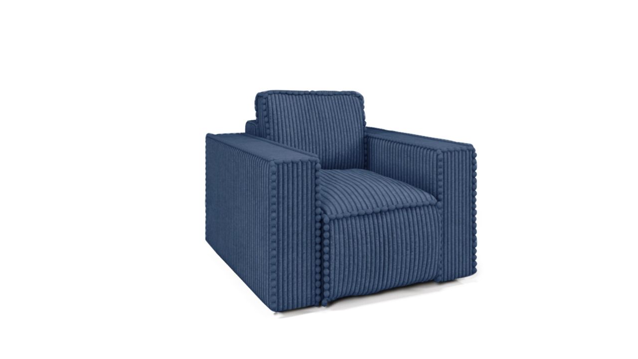 Sessel Designersessel VAJANA Stoff Tilia Dunkelblau