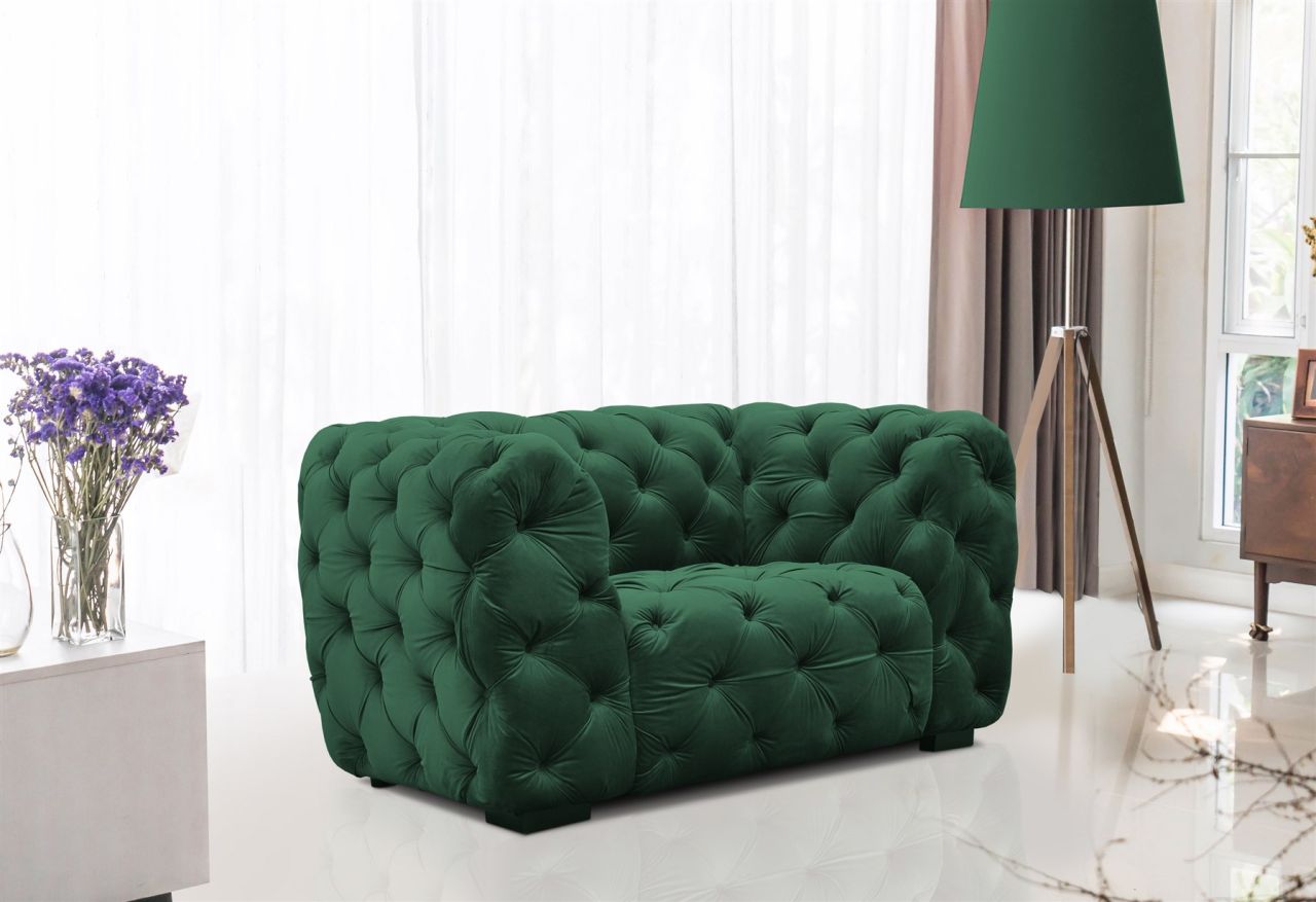 Sessel Designersessel NATALIE in Stoff Riviera Grün