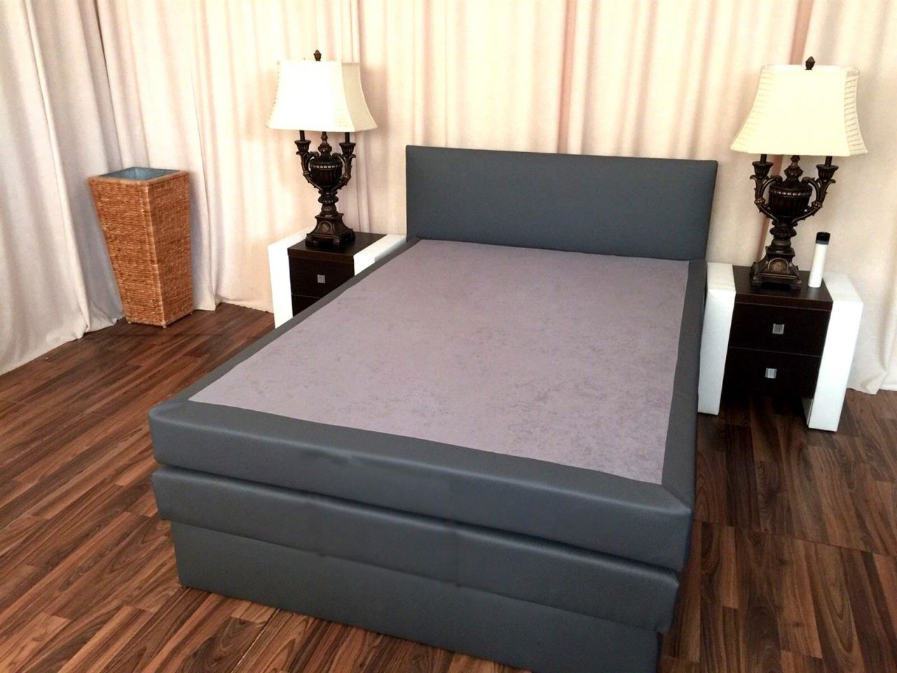 Boxspringbett Schlafzimmerbett SALERNA 80x200 cm inkl.Bettkasten