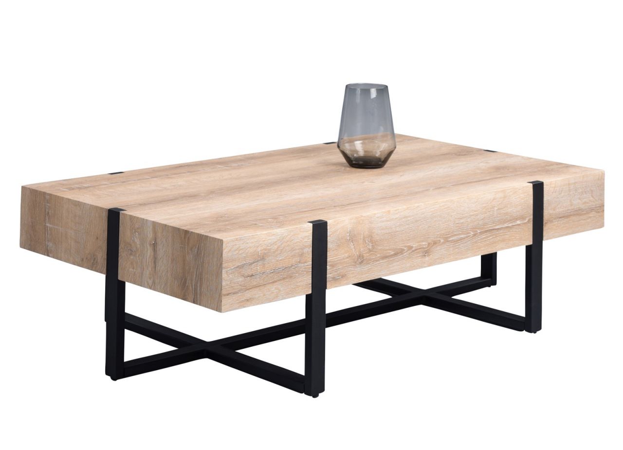 Couchtisch Beistelltisch DETLEF 118x70 cm Dekor Wildeiche