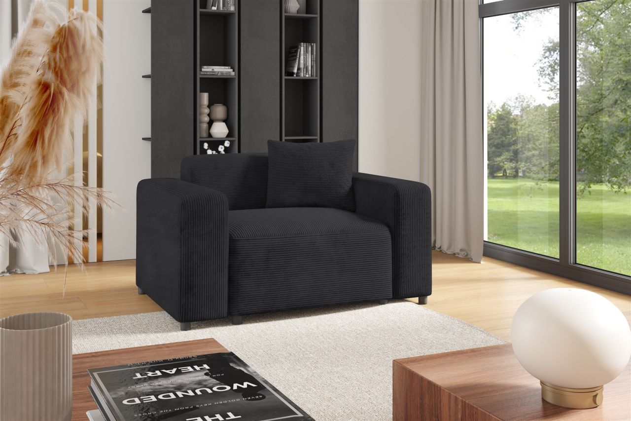 Sessel Designersessel MEGAN in Stoff Poso Anthrazit