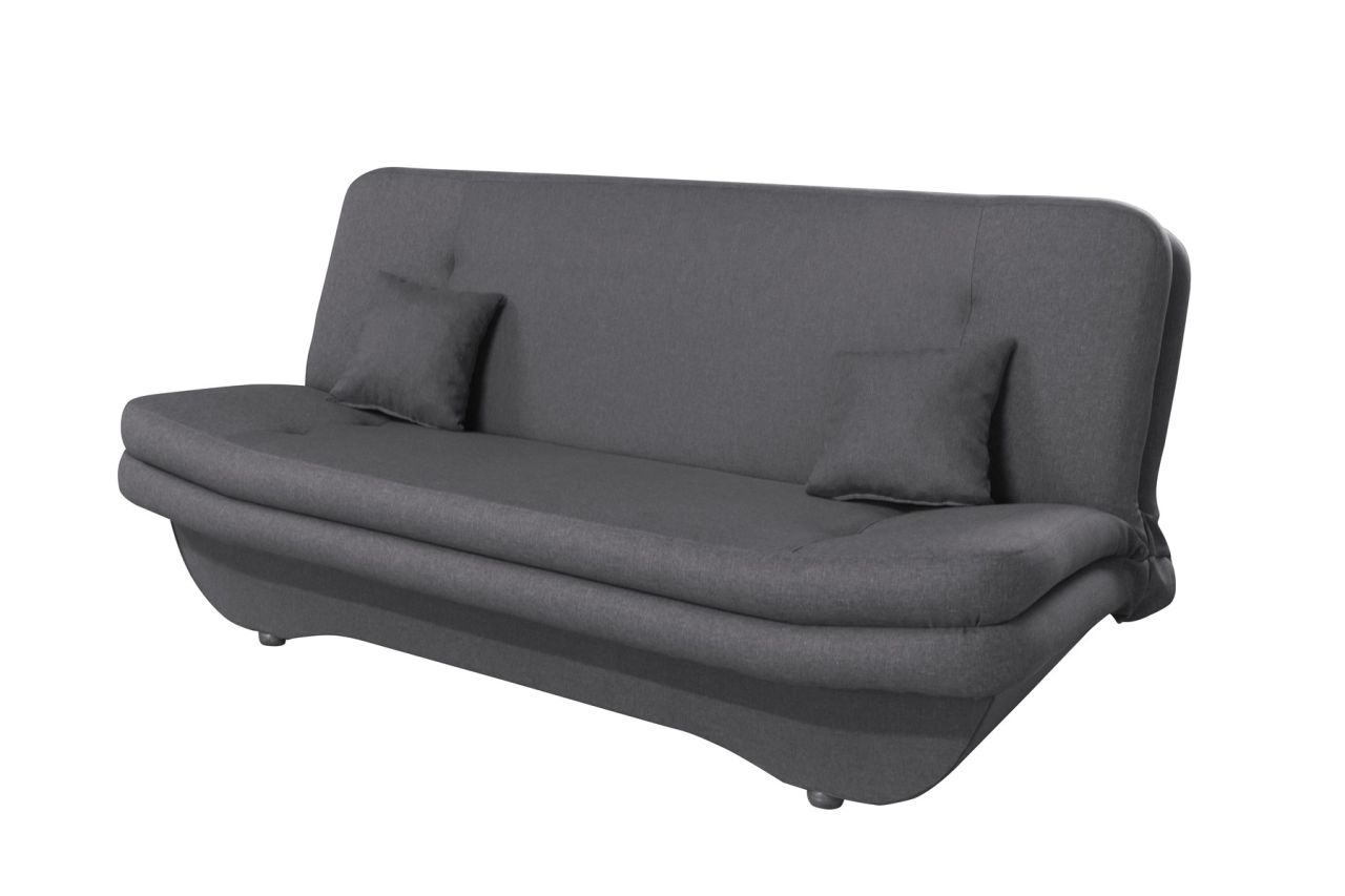 Klick-klack-Sofa Schlafsofa KANDY in Stoff Dunkelgrau