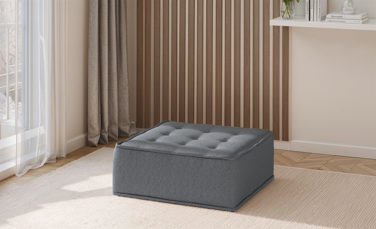 Polsterhocker Modul SANDE Stoff Alpine Anthrazit