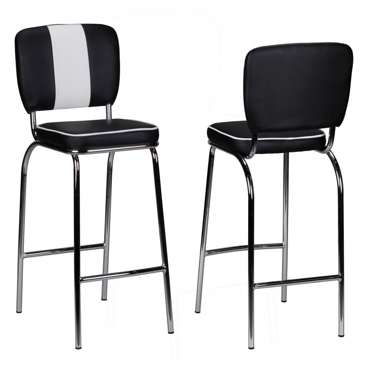 Barstuhl American Dream 50er Jahre Retro Schwarz Weiß