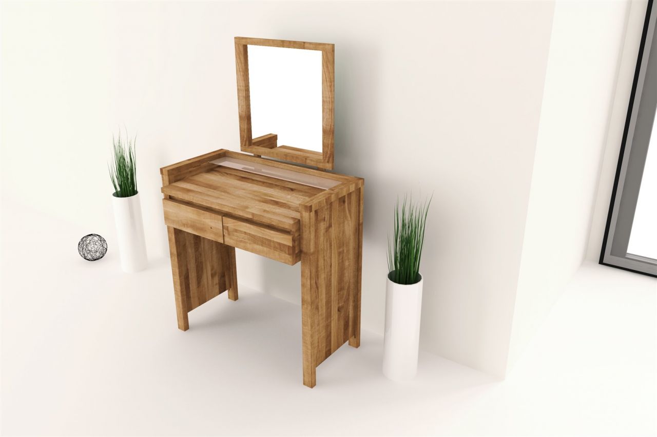 Schminktisch Tisch MAISON Eiche massiv 85x141x45 cm