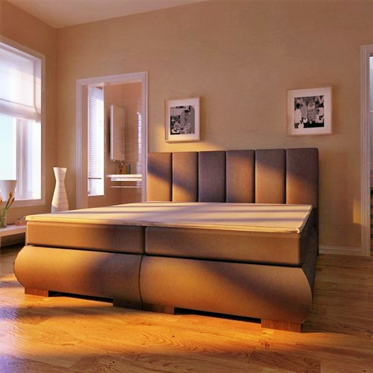 Boxspringbett Schlafzimmerbett ANCONA 200x200 cm