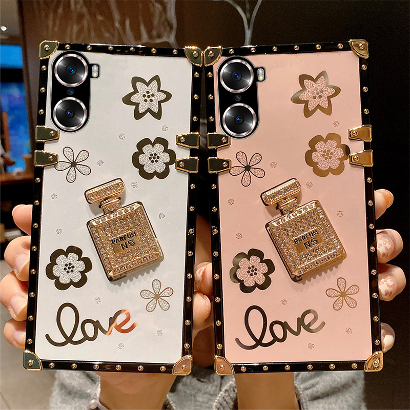 Luxury Diamond Perfume Bottle Case For Huawei P50 P40 P30 Lite P20 Y7A Y6P Y8P Y9S Mate 40 30 20 Pro Protective Soft Pho
