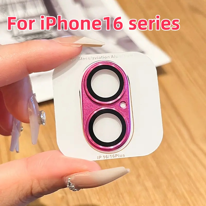 Full Cover Metal Camera Glass For IPhone 16 16Plus 16 Pro Max Coque For IPhone 16 16 Pro Max 16 Plus Camera Protection Glass