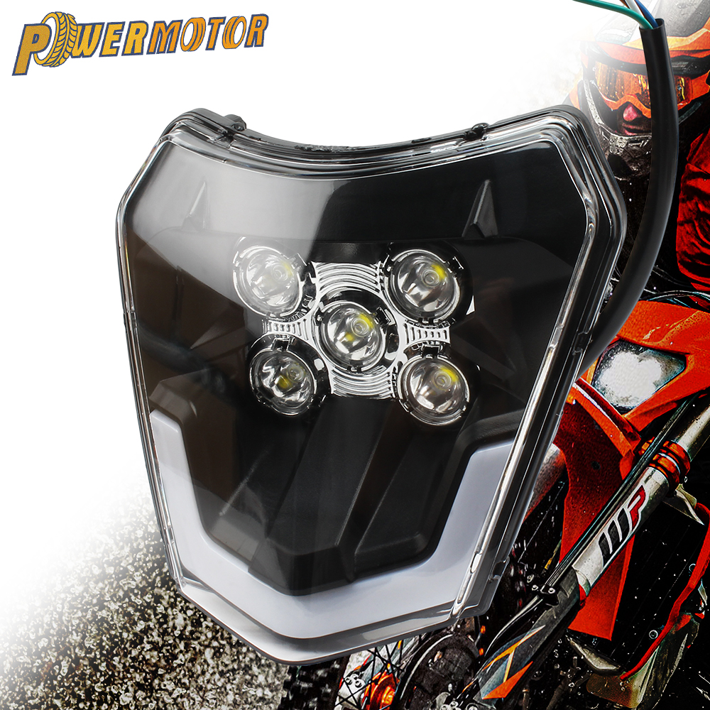 Motorcycle LED Headlight Head Lamp Wick Plate for KTM XC XCF XCW 150 250 350 450 Super Moto KTM EXC 300 Accessories Dirt Bike