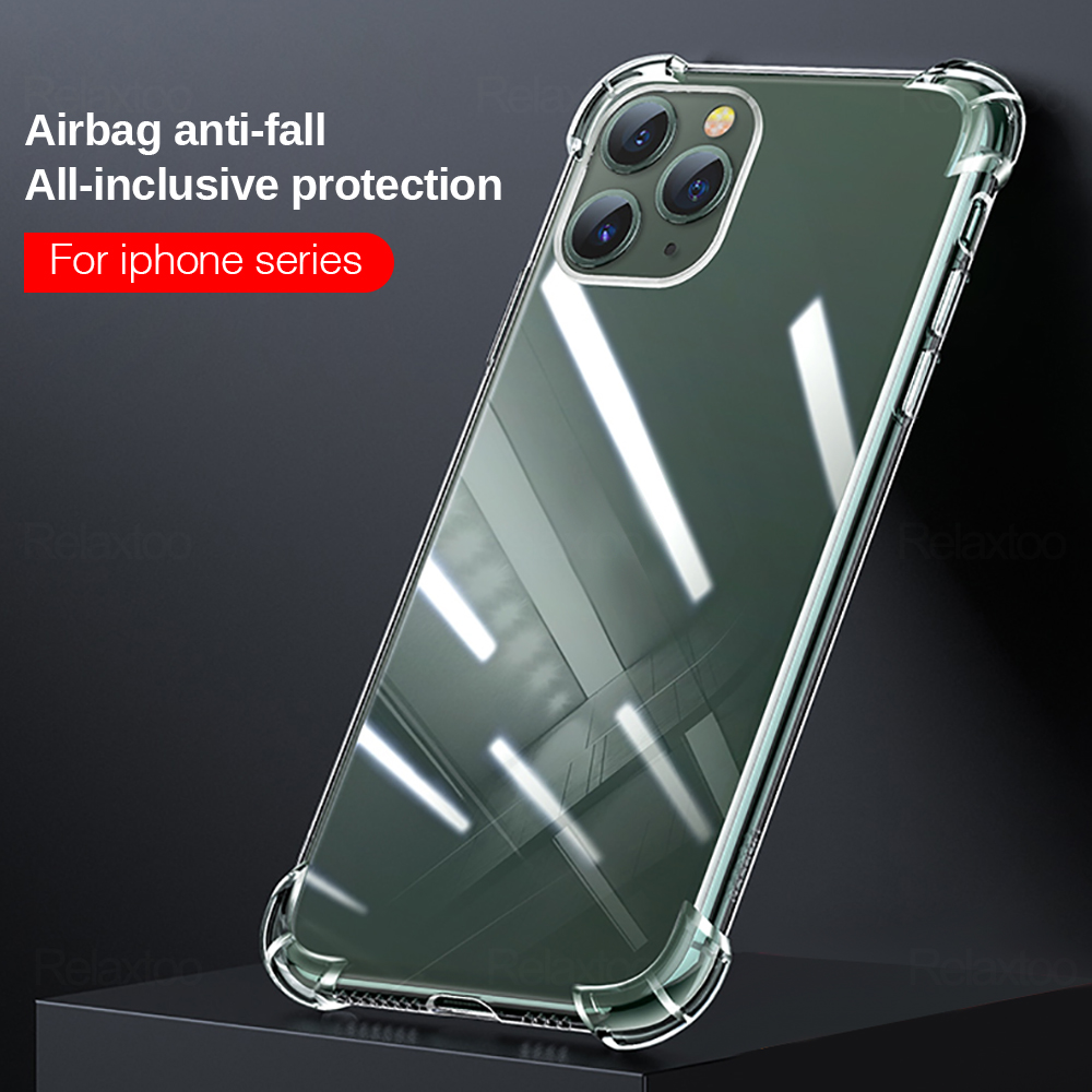 Shockproof Clear Soft Case for For iPhone se 2020 XS 11 Pro MAX XR XS X 7 8 6 S Plus se2 Silicon Luxury Cell Phone Back Cover