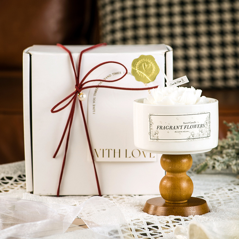 Candles Camellia Scented Candle Gift Set Elegant Floral Aromatherapy Soy Wax Candle With Long Lasting Fragrance