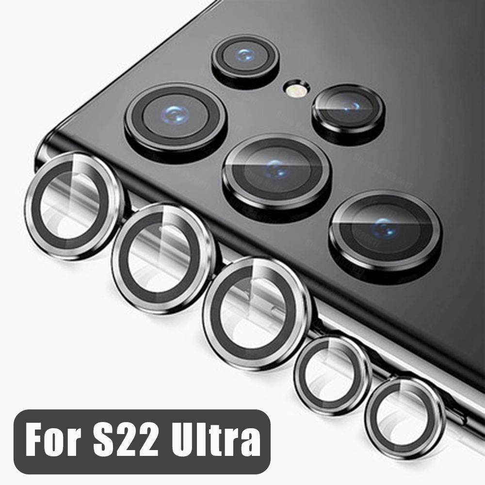 S22 Ultra Glass Metal Camera Lens Case for Samsung Galaxy S22 Ultra Camera Protectors Lens for Samsung Galaxy S22 Ultra