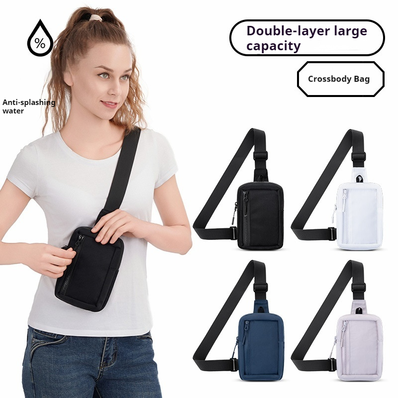 New minimalist sports chest bag, men's small backpack, women's mobile phone crossbody bag, mobile phone waist bag, mini fashionable shoulder bag