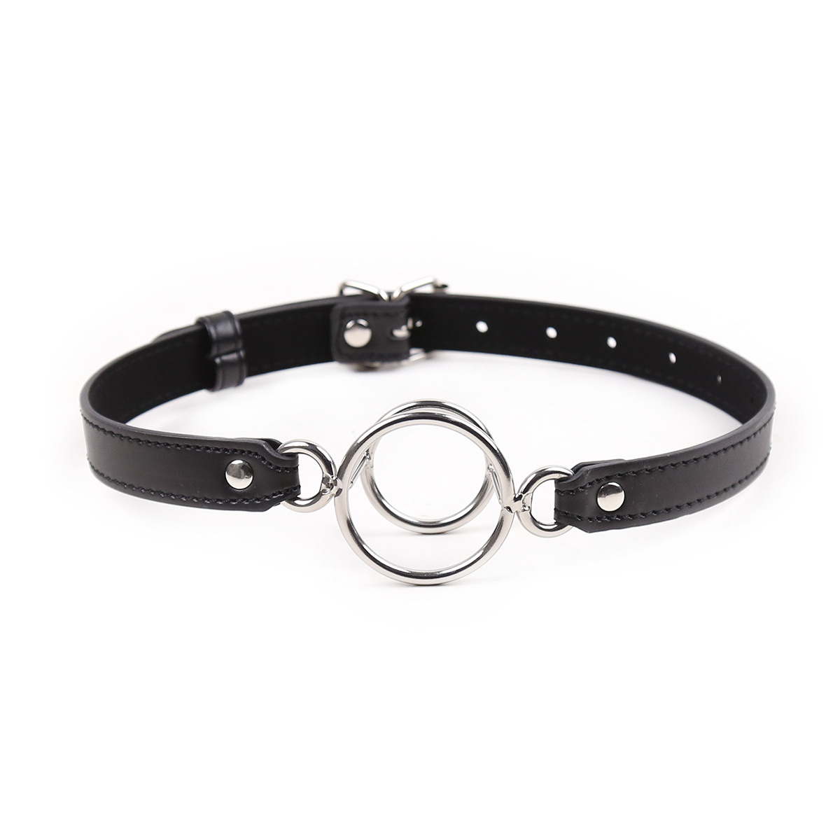 Sex Products Alternative Forced Iron Ring Mouth Ball Gag Deep Throat Couple Adult Sex Toys Training Double Ring Female Device