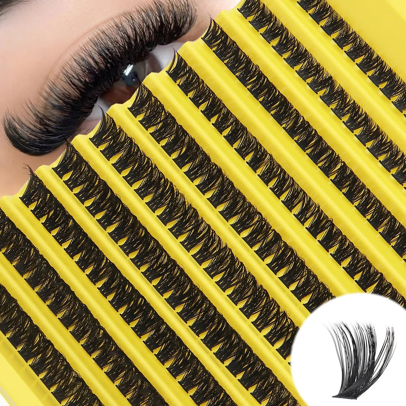 Eyelashes Set 30/40/80D Thick Curling 10 Rows Of Large Capacity Single Cluster DIY Self Grafted Segmented False Eyelashes