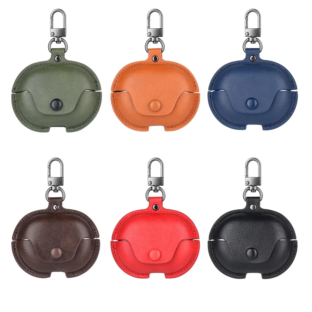 Leather Earphone Cases for HUAWEI FreeBuds Pro/ Pro 2/ 3 4i 5i Se2 with Keychain Protective Cover Headphone Accessorie Protective Box