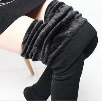 Women's Clothing Autumn And Winter Pearl Velvet One Piece Pants Plus Velvet Thickened Leggings Flesh Colored Tights Warm One Piece Pants Stepper Pants