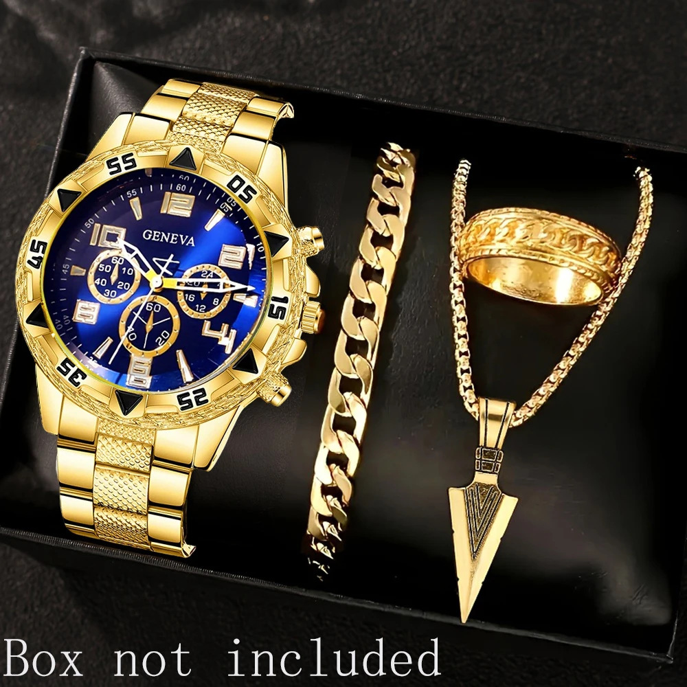Watch Gift Set Men's Watch Set High End Men's Business Watch Men's Gift Watch Four Piece Set Exquisite Fashion
