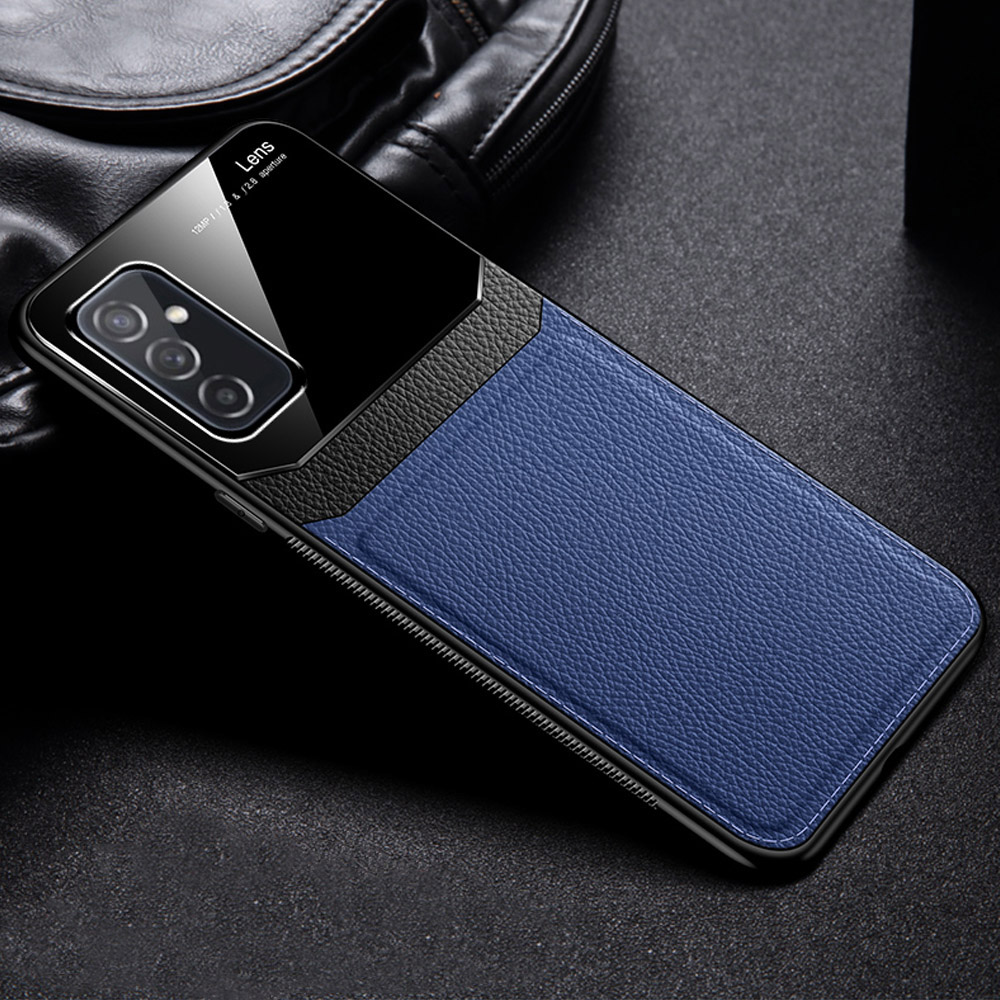 Leather Mirror Glass Phone Cover For Samsung Galaxy A13 5G PU Shockproof Phone Back Case For samsung