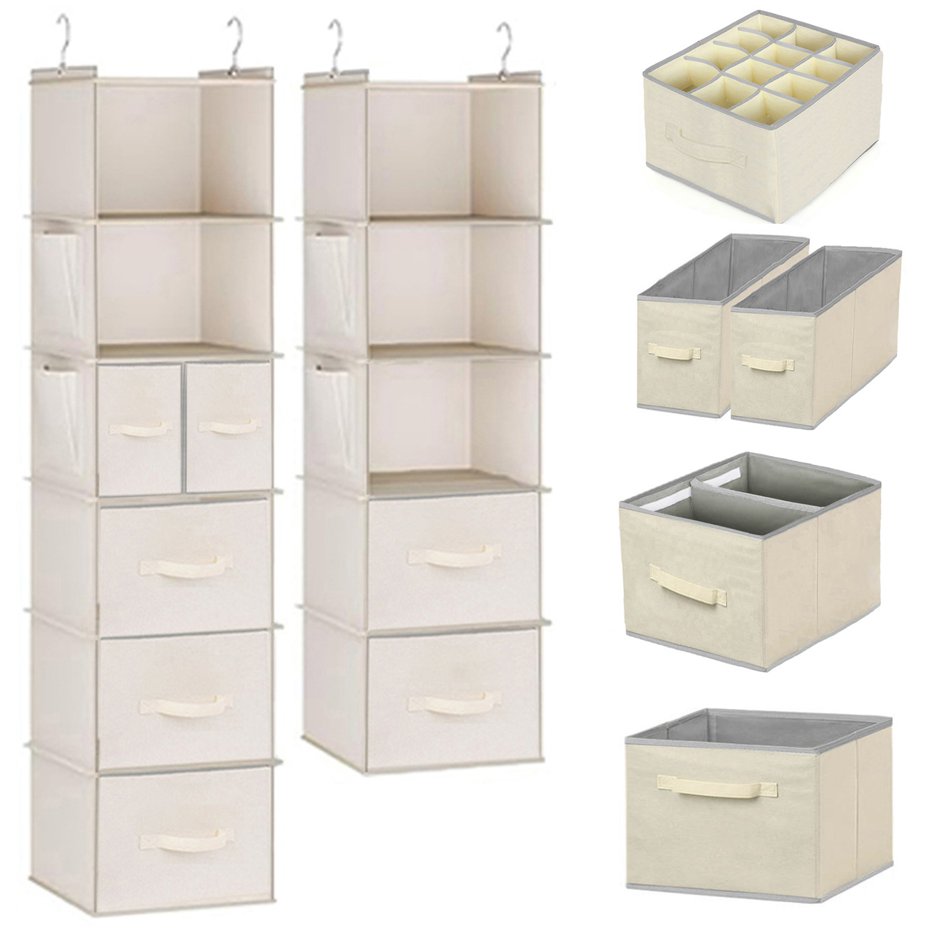 Fabric Storage Box Household Wardrobe Storage Box Clothes Toy Storage Box Household Drawer Wardrobe Storage