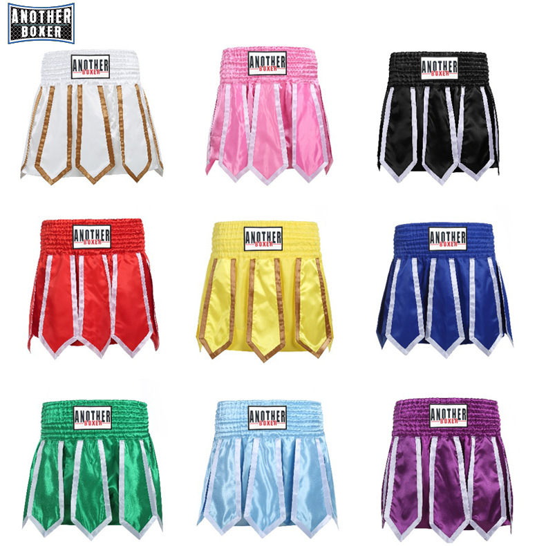 Boxing Pants With Ribbon Design, Muay Thai Shorts, Competition Training, Kickboxing And Sanda Pants, Comprehensive Grid Fighting Pants