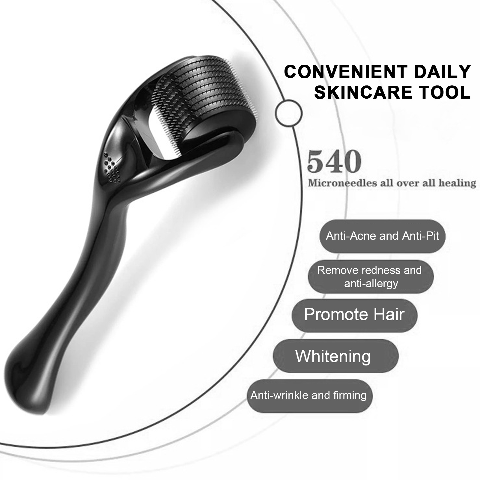 BeautyLife Derma Beard Roller Microneedle Enhance Beauty Absorption Restore Skin Radiance Massage Microneedle Roller