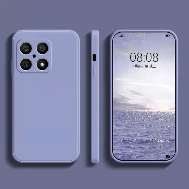 For OnePlus 10Pro Skin Feeling Solid Color Liquid Silicone Phone Case Shockproof Protection Cover Fine Hole Lens Anti-dr