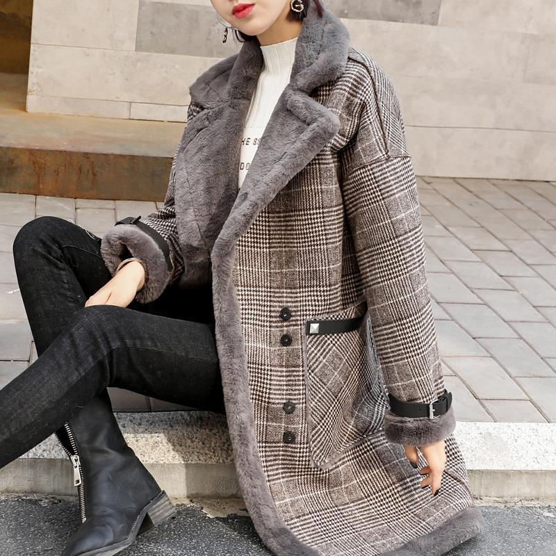 Women's Clothing Women's Thick Woolen Fur Coat, Medium & Long Length, Autumn & Winter, Warm and Stylish Winter Outerwear