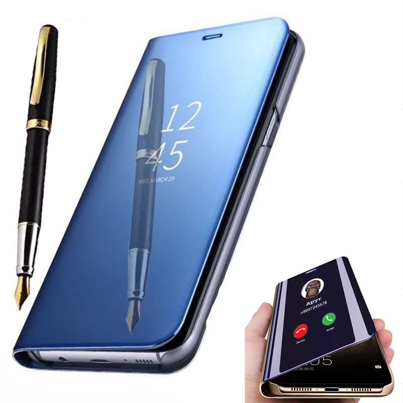 Smart Mirror Flip Stand Phone Case For Huawei P30 P40 Lite Pro Y7 Y6 Y9 Prime P Smart 2019 Mate 30 Honor 20 10 8A 10i 9X