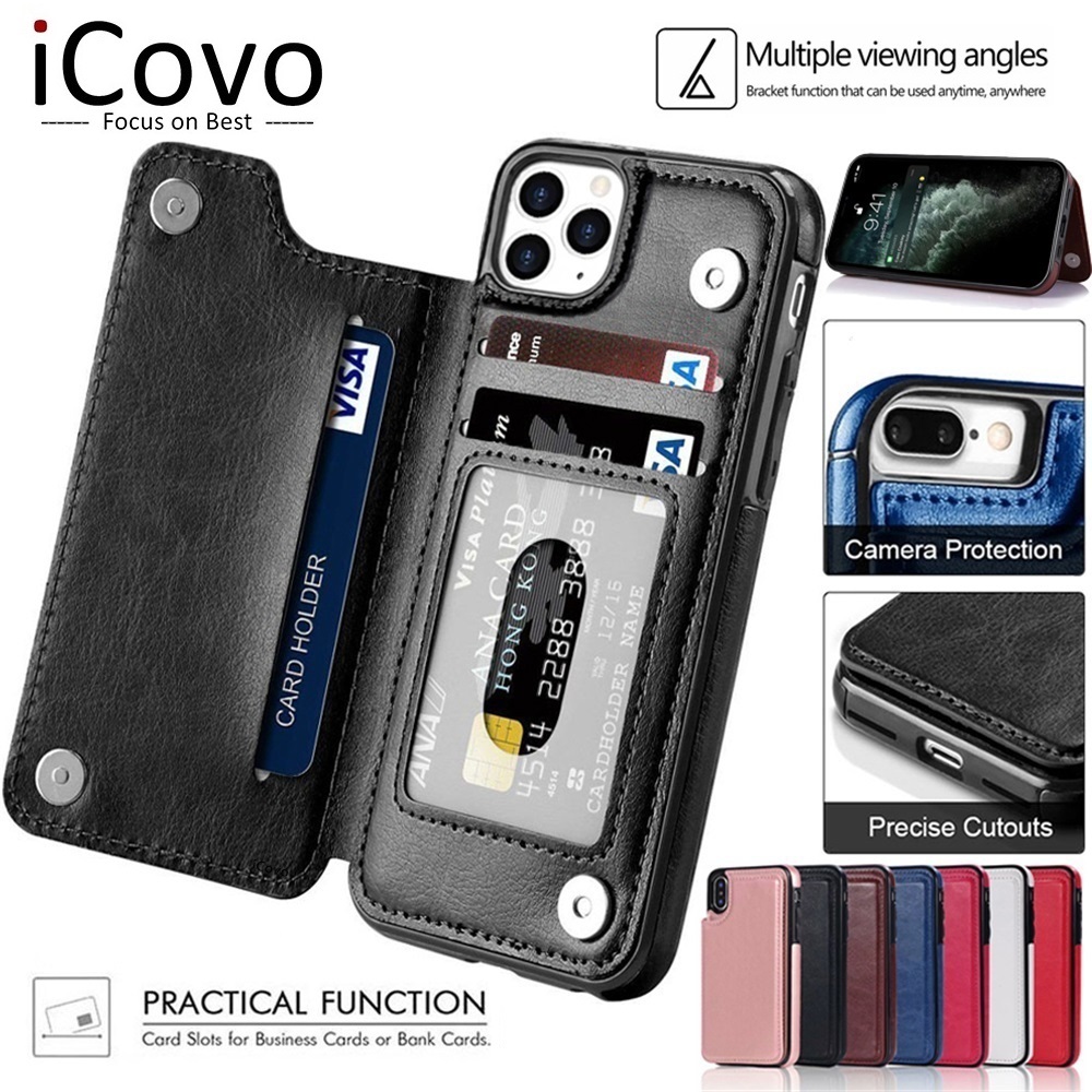 Leather Wallet Case for Huawei P30 P40 Pro Lite Back Flip Cover Mate 20 30 40 Pro Lite Card Slots Holder Kickstand Shock