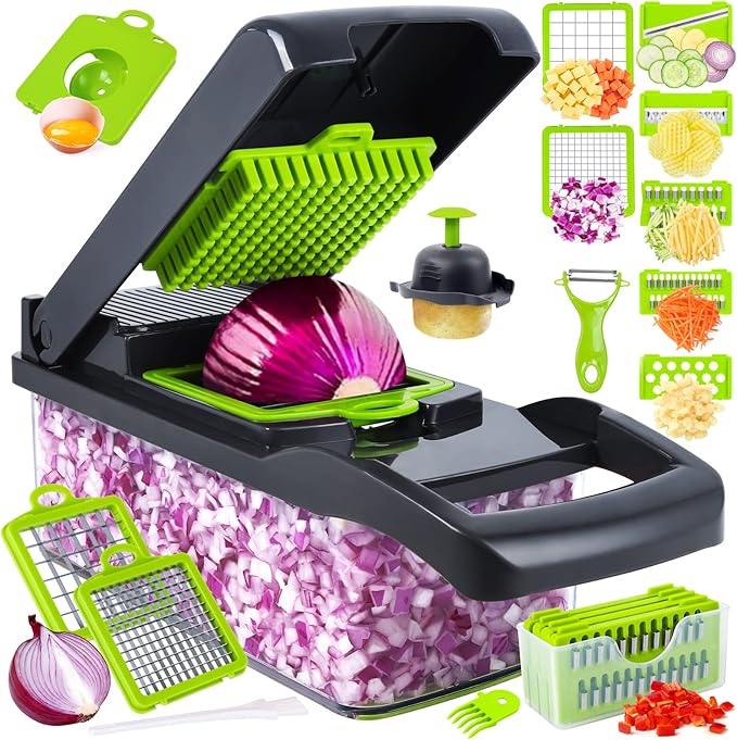 14 In 1 Vegetable Chopper Onion Slicer Screw Chopper Manual Shredder Fruit And Vegetable Chopper