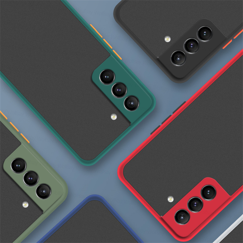 Matte PC Cover For Samsung Galaxy S22 5G Case Samsung S10 S20 S21 S22 Cover Shockproof Hard Phone