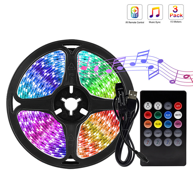Home & Garden self adhesive tv atmosphere light strip set tv background light 5v living room led colorful color changing atmosphere light