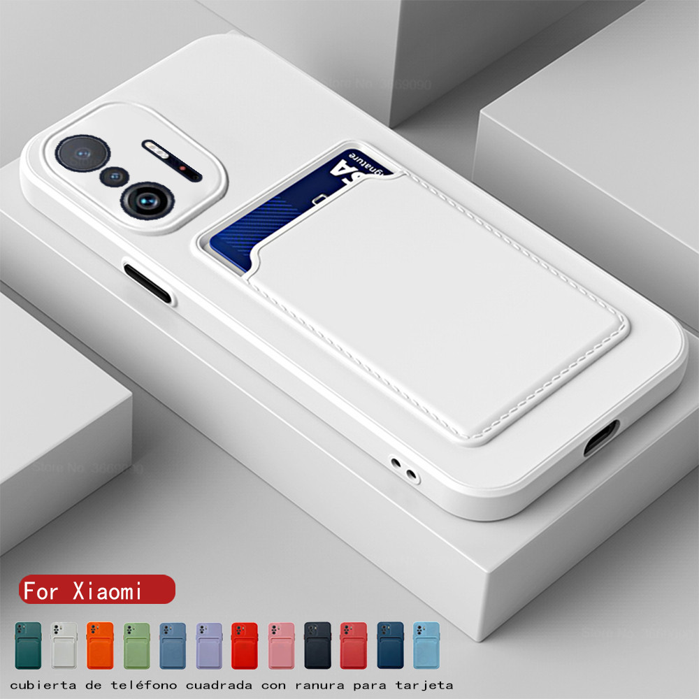 square card slot holder soft silicon back covers for xiaomi mi 11t pro shockproof coque xiomi 11t