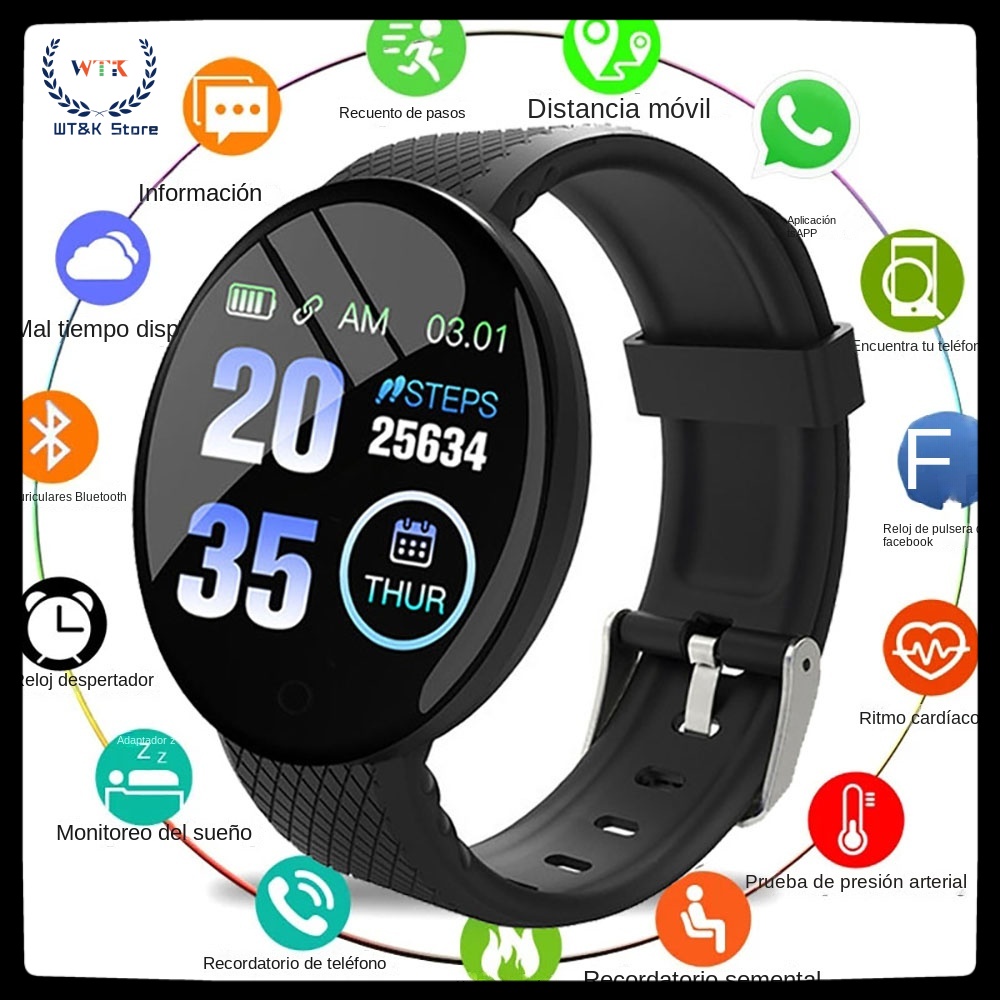 Smart Watch Men Women Smart Bracelet  Smartwatch Waterproof Smart Touch Screen Bracelet Smartband LED D18 for xiaomi  Android IOS