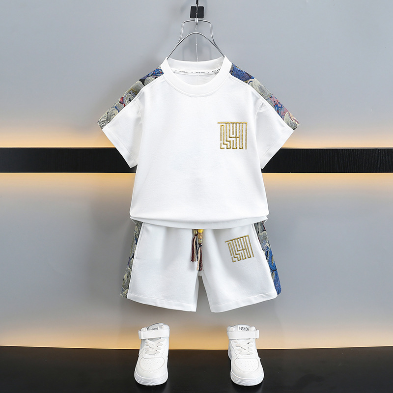 Boys' Summer 2-Piece Set - Graphic Print Tee & Shorts | Kids' Streetwear Outfit