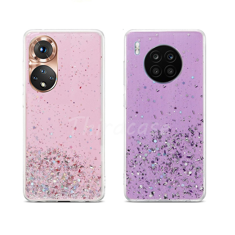 Bling Glitter Sequins Cover For Huawei Nova 9 Pro 8i 8SE 8 Pro P50 Pro Shell Soft Silicone Case Honor 50 Lite 50 Pro 50S
