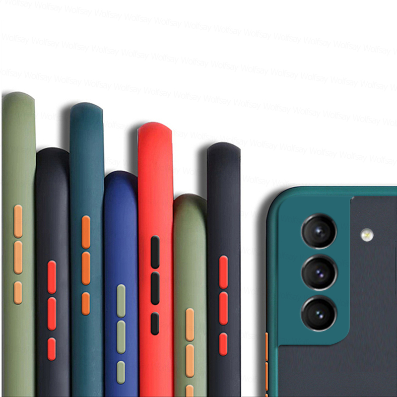 Matte PC Cover For Samsung Galaxy S22 Plus Case Samsung S10 S20 S21 S22 Plus Cover Shockproof Hard