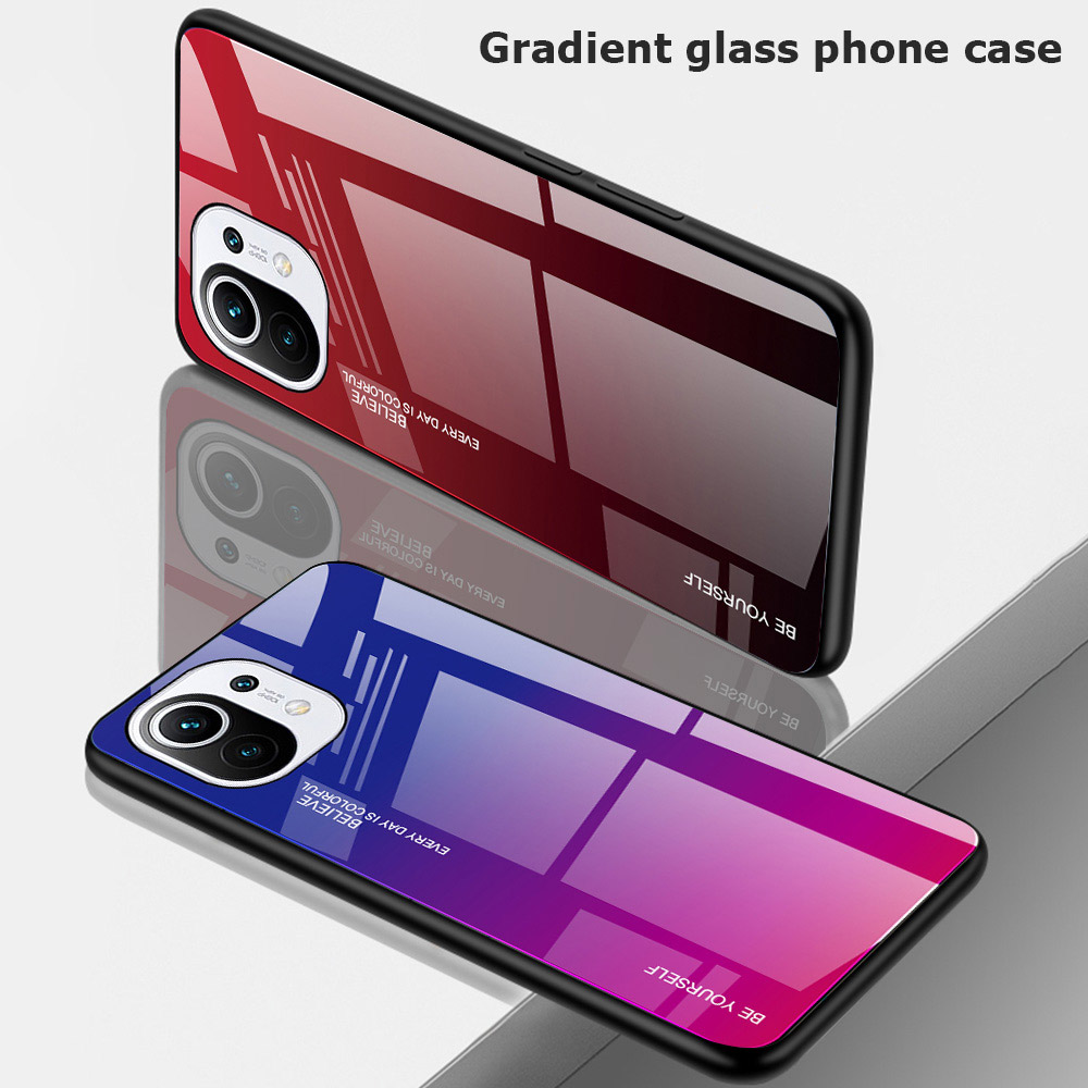 Luxury Phone Cover For Xiaomi 12 Case For Xiaomi mi 12 pro x Mi 11 Pro Lite Ultra Case Gradient
