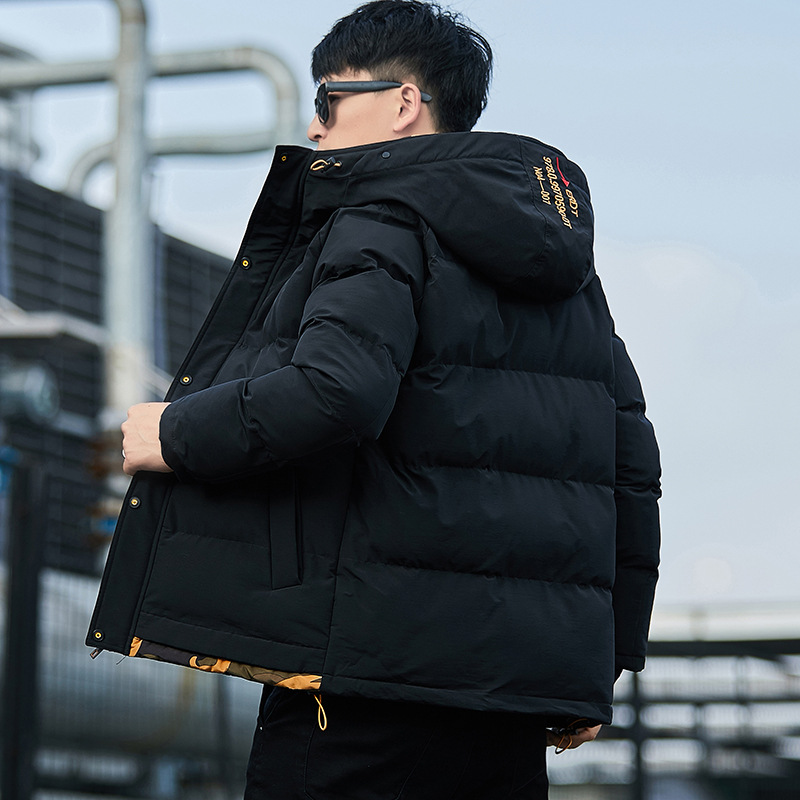 Men's Clothing Men's winter short cotton coat men's plush and thick Silk cotton cotton coat style winter loose cotton coat men